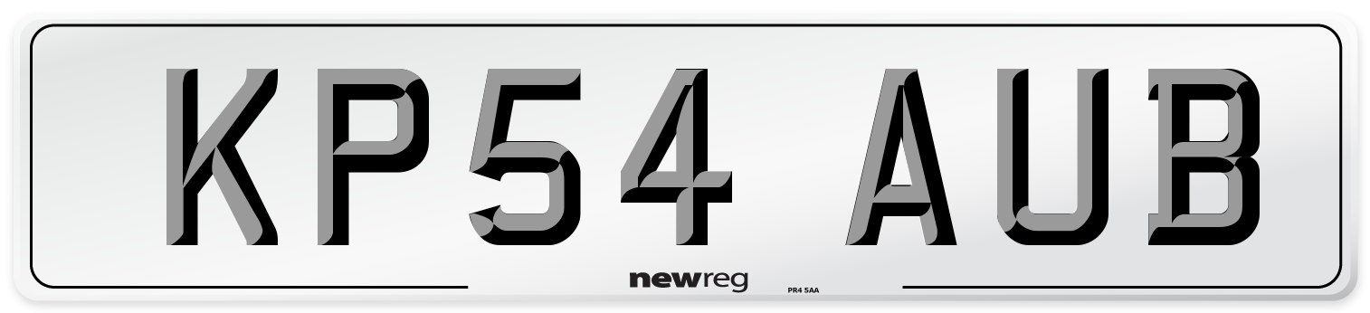 KP54 AUB Number Plate from New Reg